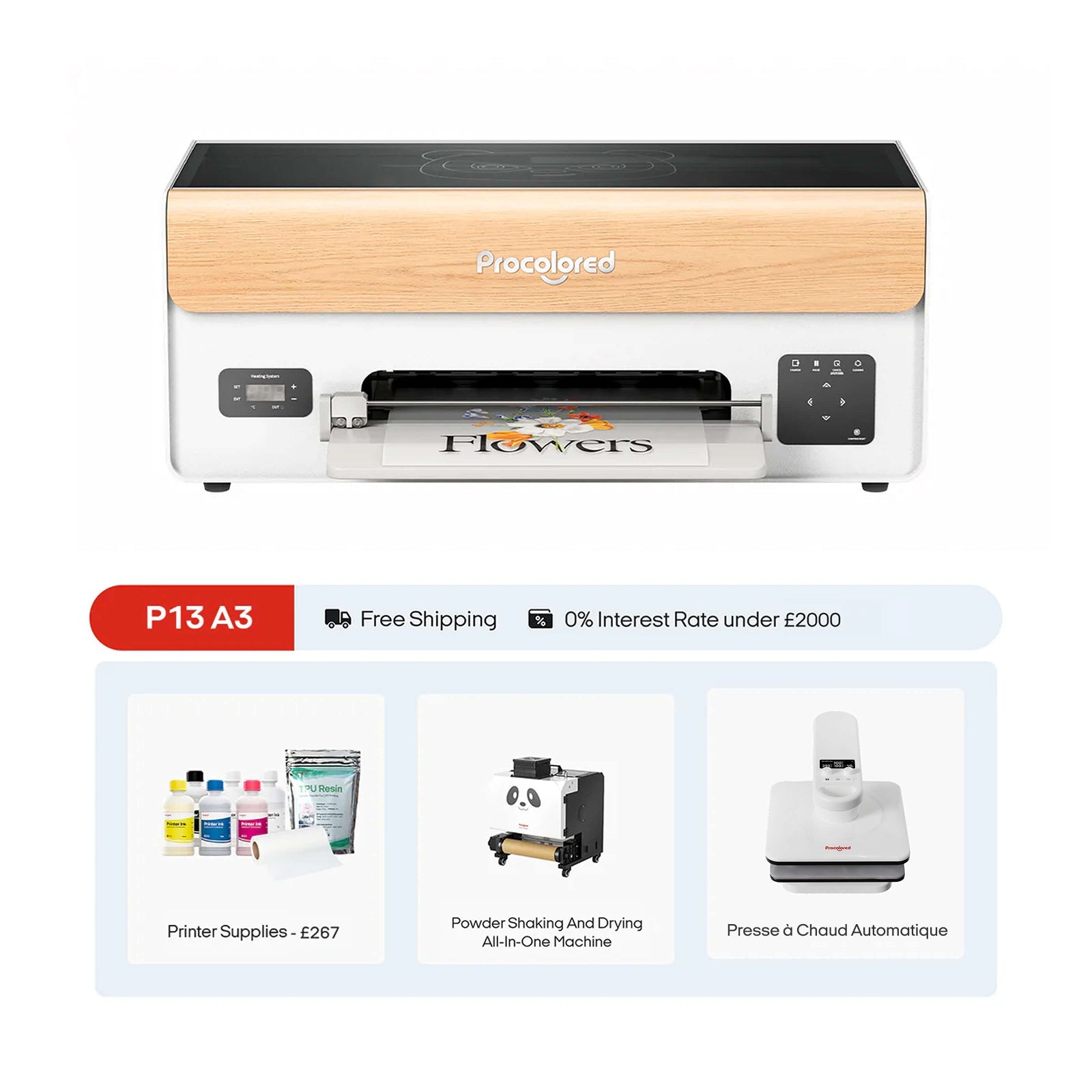 Procolored P13 DTF Printer 13" A3 XP600 & Ultimate Bundle