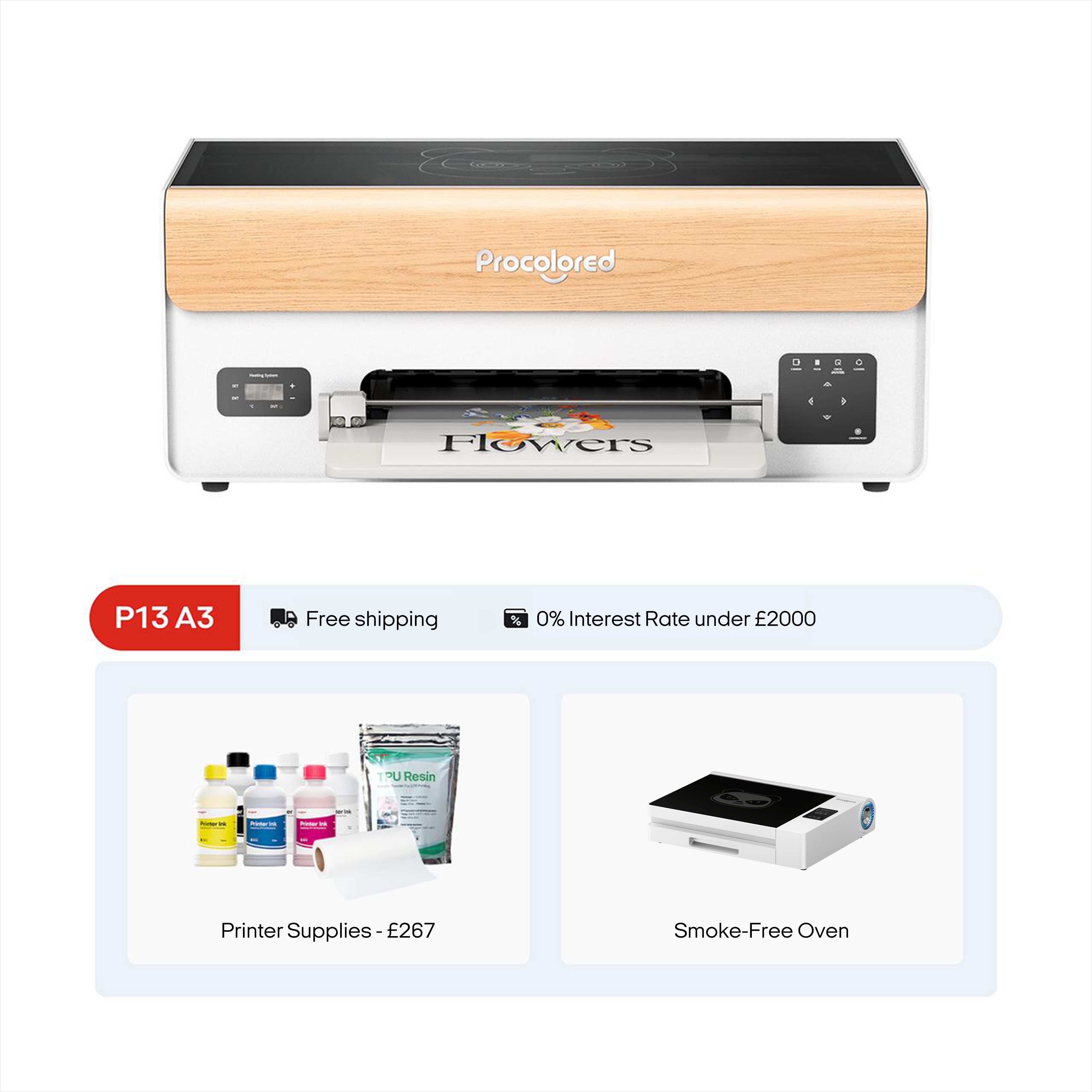 Procolored P13 DTF Printer 13" A3 XP600 & Oven Premium