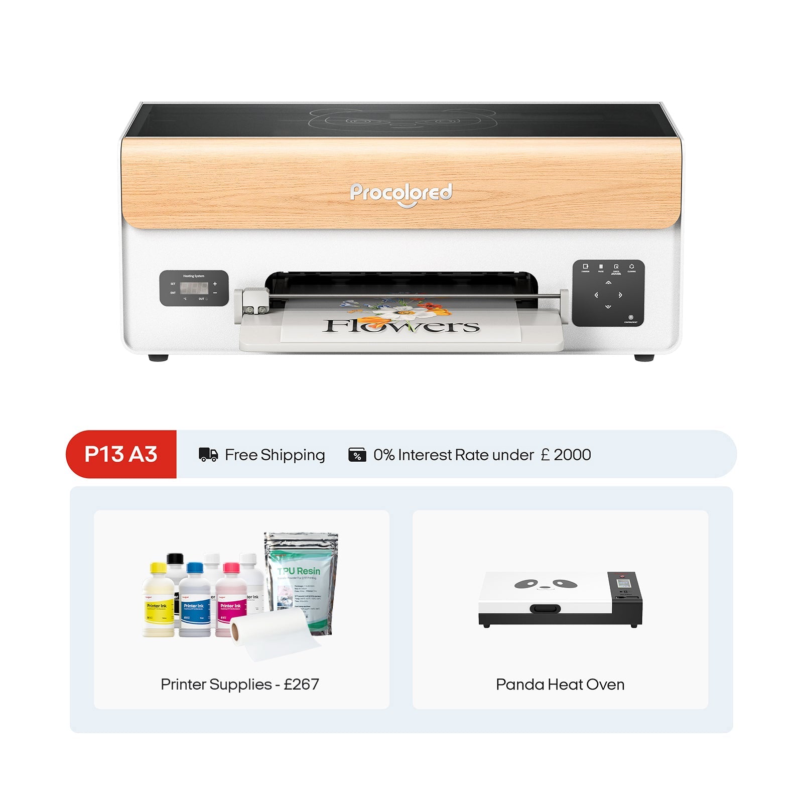 Procolored P13 DTF Printer 13" A3 XP600 & Oven